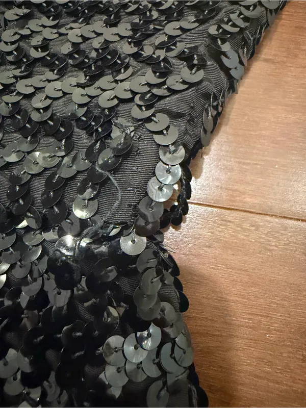 Vintage Black Sequin Sleeveless Top Size XS - Image 8