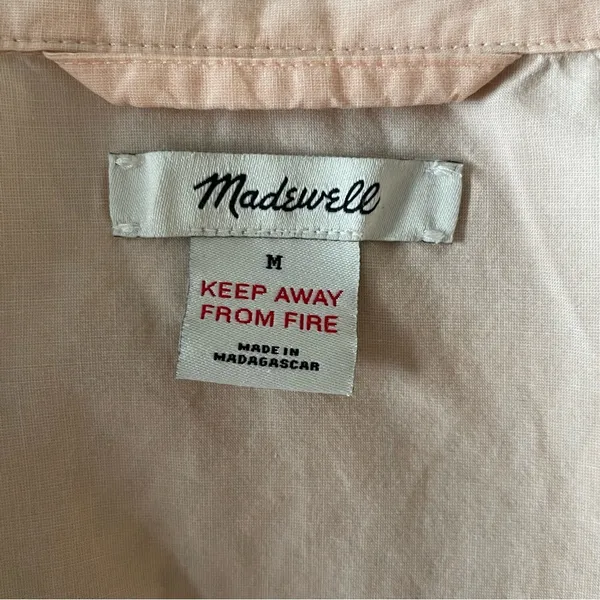 Madewell 100% Cotton Embroidered Oversized Pajama Shirt Dress Medium - Image 3
