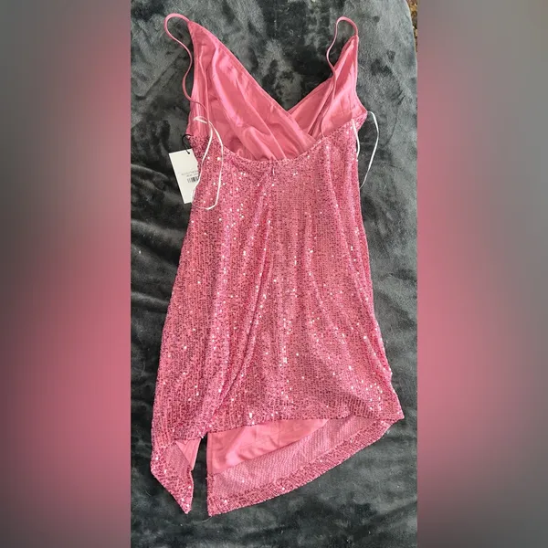 Hello Molly Twilight Dancer Sequin Dress in Lipstick Pink Size 6 (Medium) NWT - Image 15