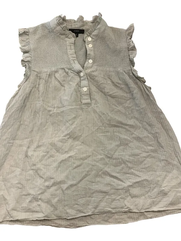 J. Crew Ruffle-Yoke Sleeveless Top in Sage Green - Image 2