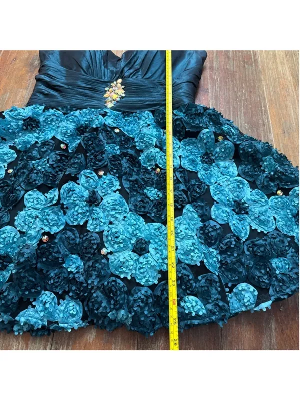 Blush Prom Teal Strapless Teacup Dress Size 12 - Image 11