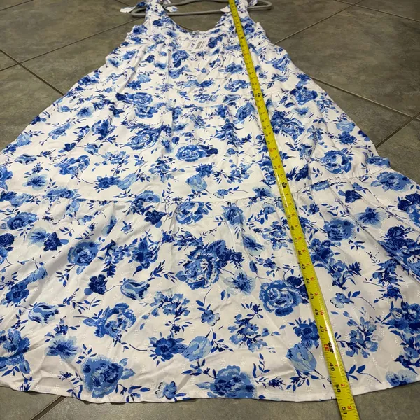 NWT Baltic Born Mariah Tank Florals Blue White Maxi Dress Sz M Wedding Beach - Image 13