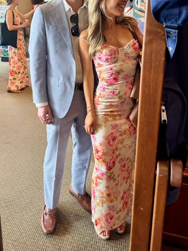 House of CB JOSEFINA Ivory Floral Maxi Dress - Image 6