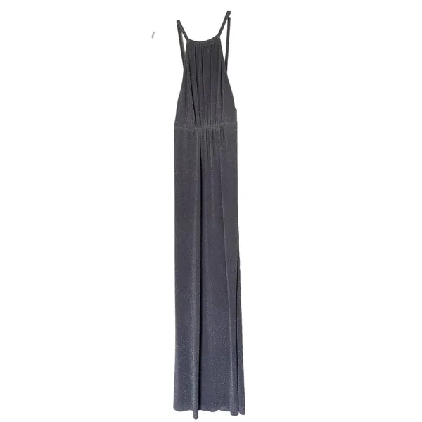 Show Me Your Mumu Maxi Amanda Dress Silver Metallic Size Small NEW - Image 4
