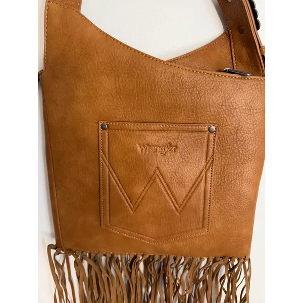 Wrangler fringe shoulder bag western-style front pocket NWOT - Image 3