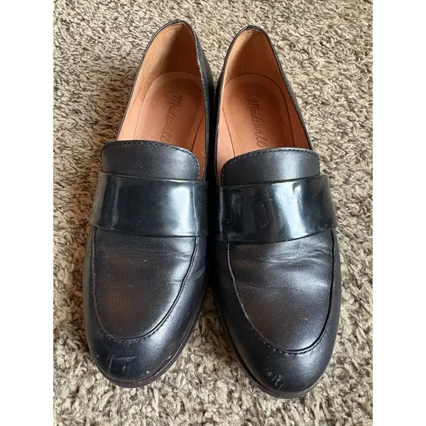 Madewell Elin Loafer Women's Black Leather Slip-On Loafer Flats Round Toe US 6.5 - Image 2