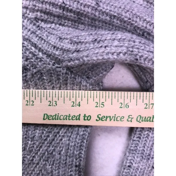 Madewell Turtleneck Sweater Womens‎ XL Gray Speckled Rib Knit Pullover - Image 4
