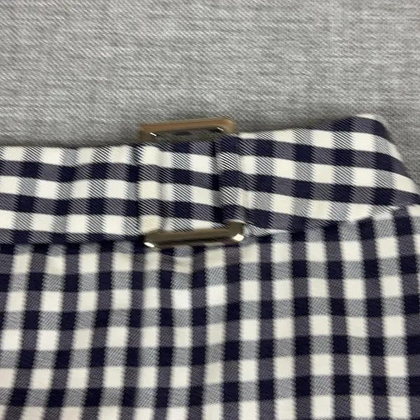 Brooks Brothers Skirt Womens 8 Blue Check A-Line Knee Length Pleated‎ Buckle - Image 6