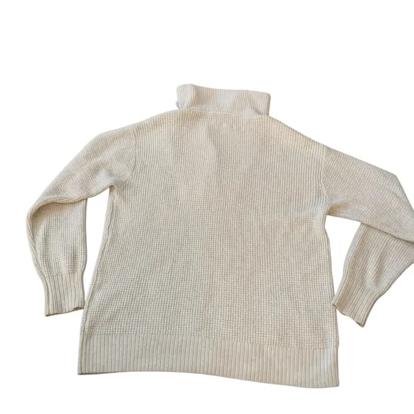 ​Aerie Cream Waffle Knit Henley Sweater‎ Oversized Button Front Soft Cottagecore - Image 3