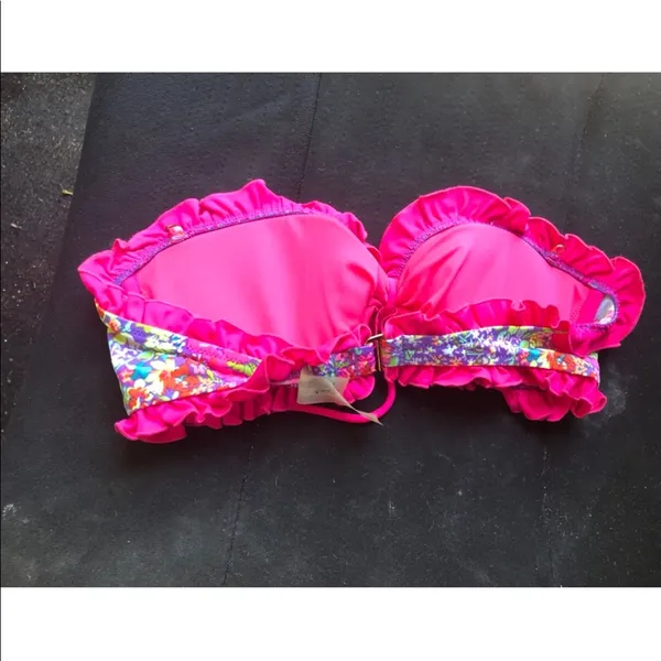 Victoria's Secret floral smocked Swim Top Sz S - Image 6