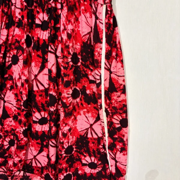 Chika's Smocked Waist Midi‎ Length Dress Sz Free Boho Festival Artsy Corset Tie - Image 9