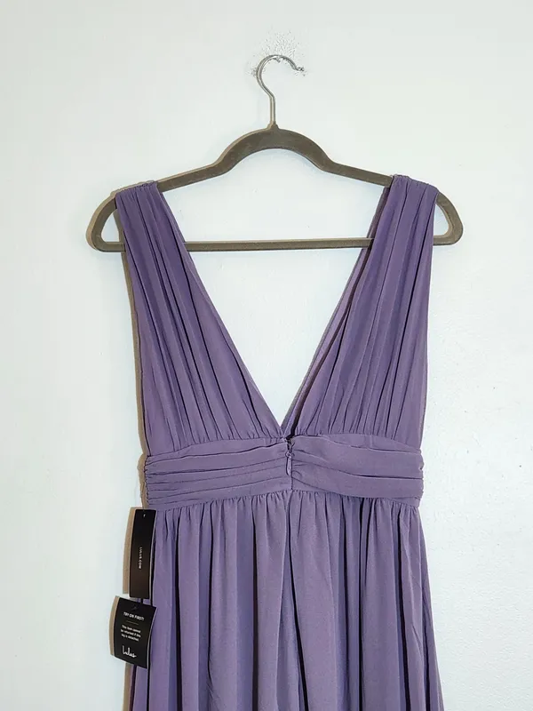 Lulus Low Cut Light Purple Formal Maxi Dress Size Small NWT Wedding Guest Prom - Image 7