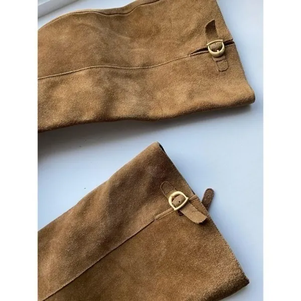Circa Joan and David • Suede Leather Brown Boots - Image 2