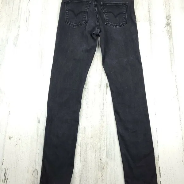 Levi’s Slimming Skinny Jeans Women’s Size 28 Black Stretch Denim Mid Rise - Image 2