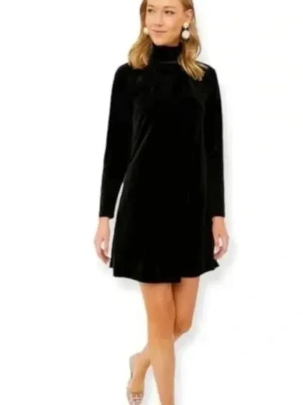 Tuckernuck Pomander Place Black‎ Velvet Mottershead Dress Sz M - Image 2
