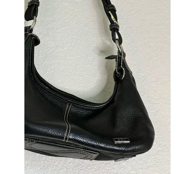 SAK black Rough Leather Satchel Purse Bag - Image 2
