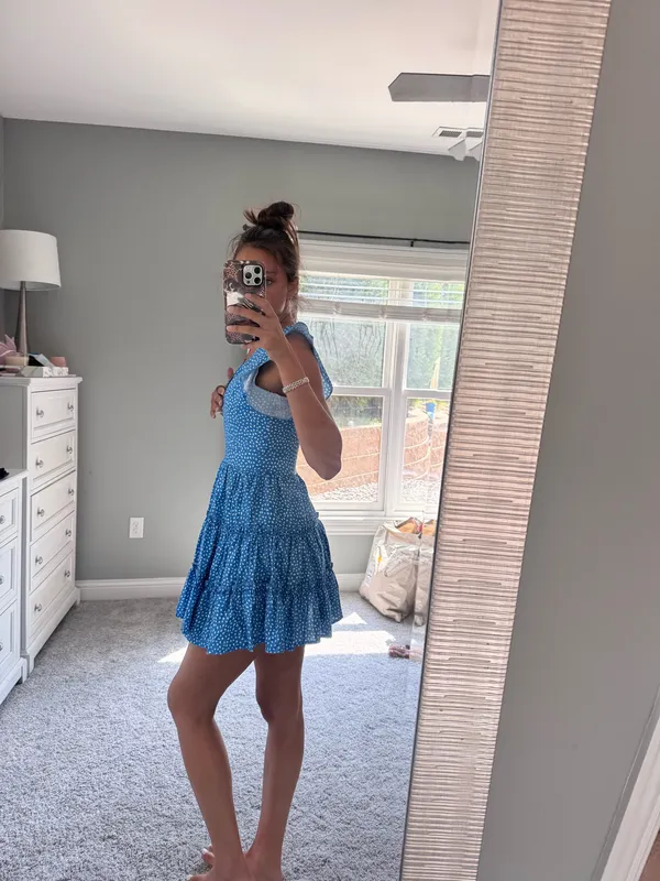 Cute boutique dress mini Blue - Image 5