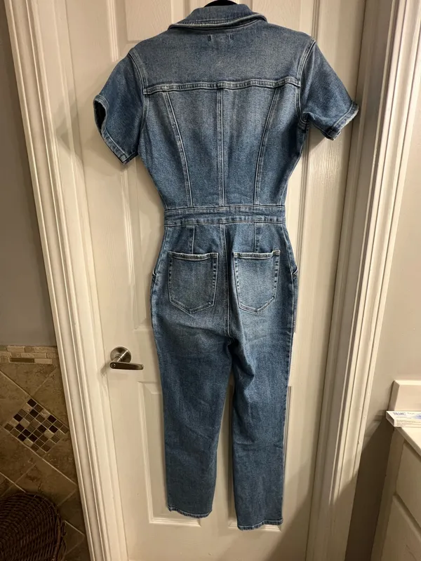 Good American Women's Blue Denim Jumpsuit - Image 5