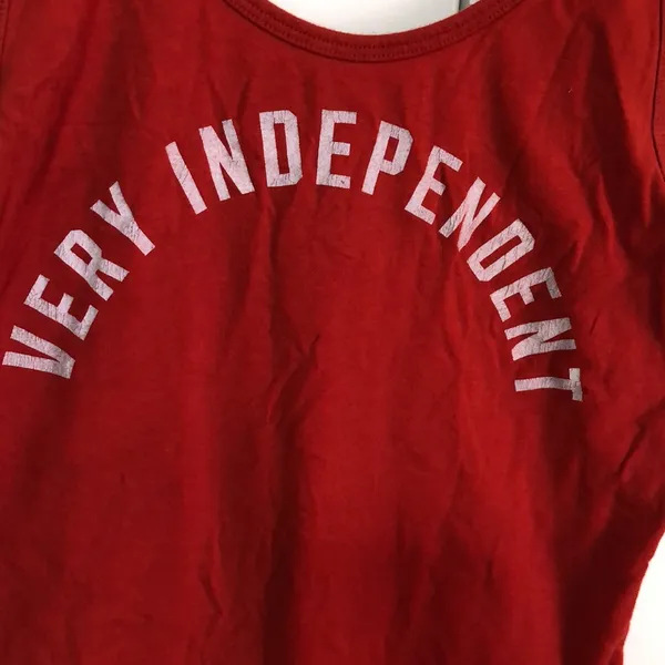 Victoria’s Secret PINK "Very Independent" Patriotic Bodysuit Red Medium - Image 4