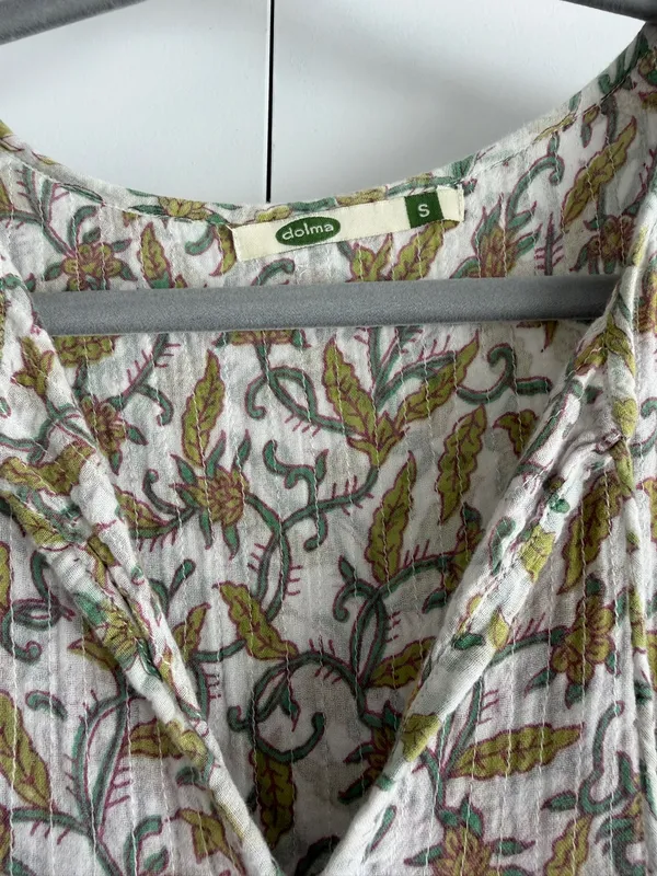 Green and White Floral Maxi Dress - Image 5