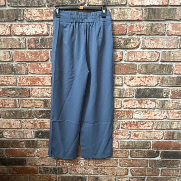 Halara XS Petite Blue Wide Leg Work Pants Dress Casual Pant High Waisted NEW - Image 3