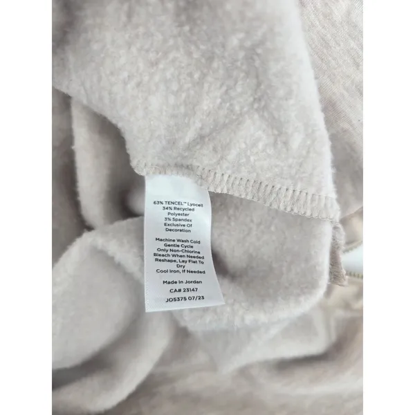 Haven Well Within Sweatshirt Womens Medium Oatmeal Funnel‎ Neck Side Zip Fleece - Image 5