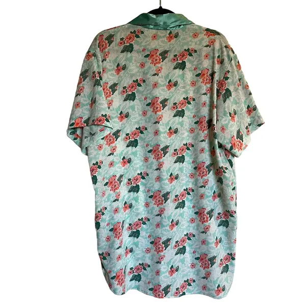 Vintage Victoria's Secret Gold Label Pajama Shirt Robe Button Front Floral Small - Image 2