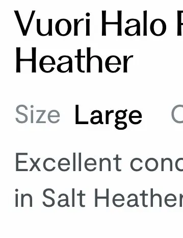 Vuori Halo Performance Skirt Salt Heather L - Image 5