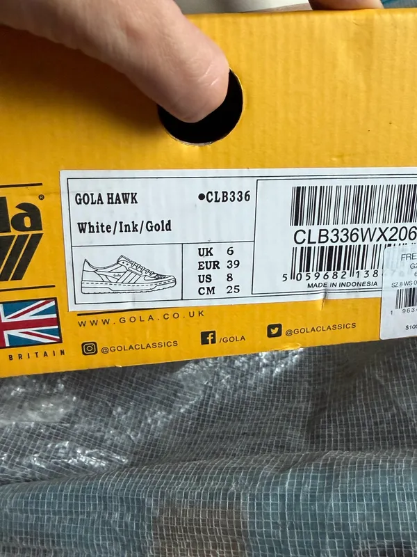 Gola Classics Women's Hawk Sneakers White Size 8 - Image 9