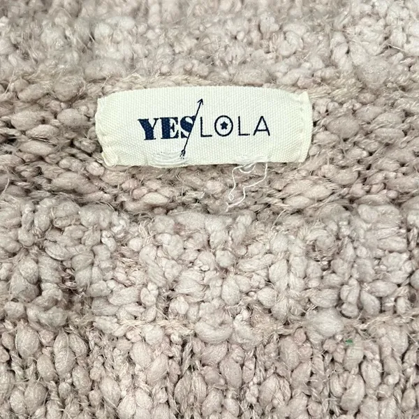 Yes Lola Light Pink Fuzzy Soft Sweatshirt Women’s XS - Image 3