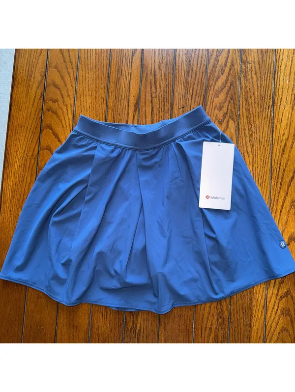 Lululemon Angled-Pleat High Rise Tennis Skirt Blue Twill Size XXS (2) NWT - Image 2