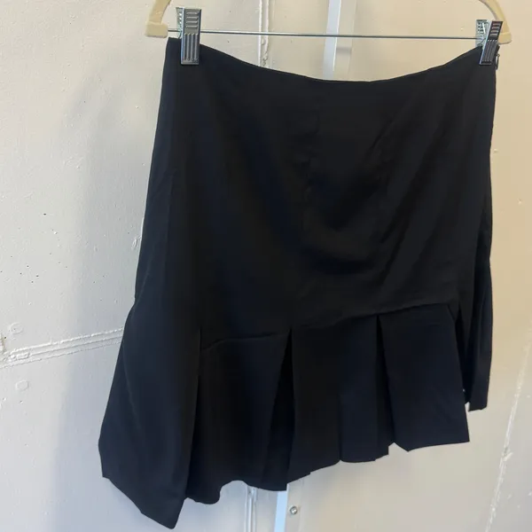 Vintage J. McLaughlin Black Pleated Drop Waist Skirt‎ Size 10 Academia Classic - Image 4