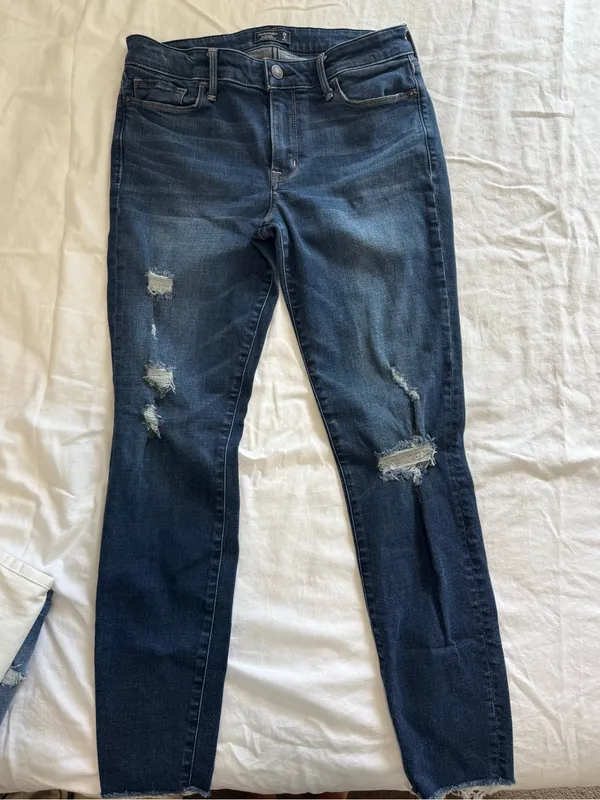 Womens Abercrombie & Fitch Harper Ankle Stretch Jeans Size 4 - Image 2