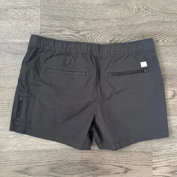 Vuori Women's Ripstop Shorts Black Size XL VW364 Organic Cotton Utility 3.5" - Image 2