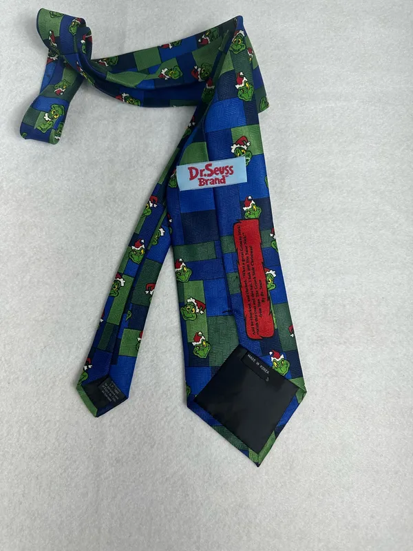 Dr.Seuss Brand Mens Tie Grinch Vintage Necktie Novelty Christmas Accessories - Image 5