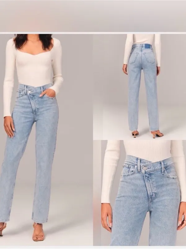 Abercrombie Curve Love 90s Straight Ultra High Rise Jeans 28 6L - Image 2
