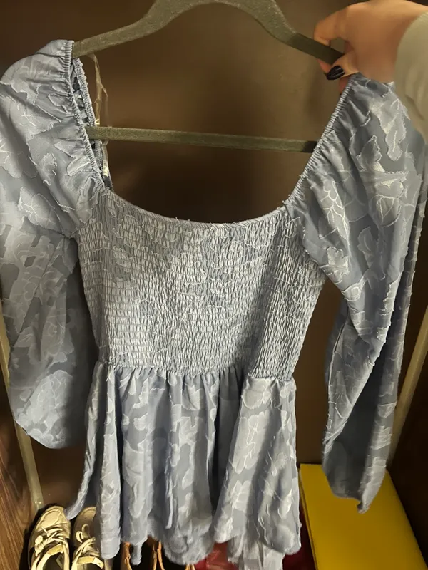 Light Purple Long Sleeve Romper - Image 2