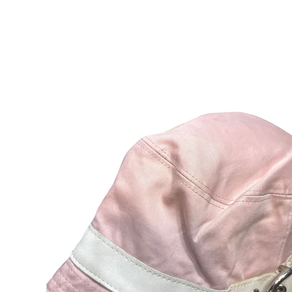 Vintage Y2K Coach Pink Bucket Hat Leather Buckle Belt Charm Size Small P/S - Image 3