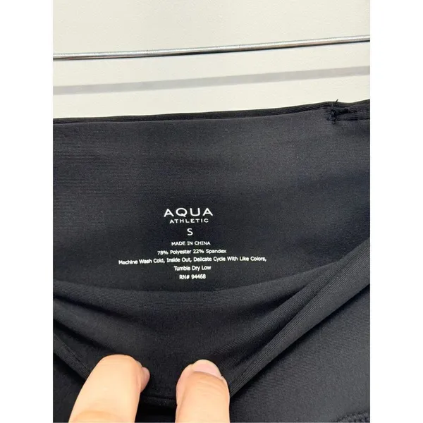AQUA Leggings High Rise Boot Cut Size Small‎ Style Black Athletic NWT - Image 9