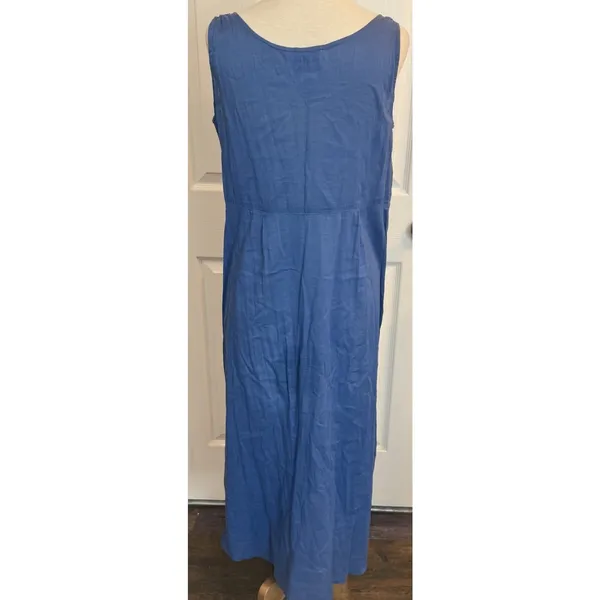 Vtg April Cornell Maxi Dress Sz Small Cornflower‎ Blue Prairie Cottagecore Fairy - Image 2