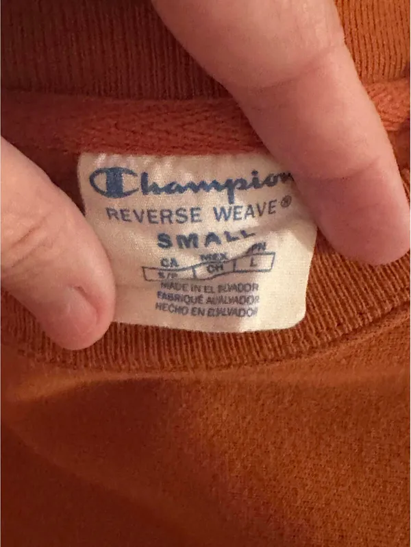 Champion Orange Longhorn Logo Sweatshirt Women’s Small - Image 3