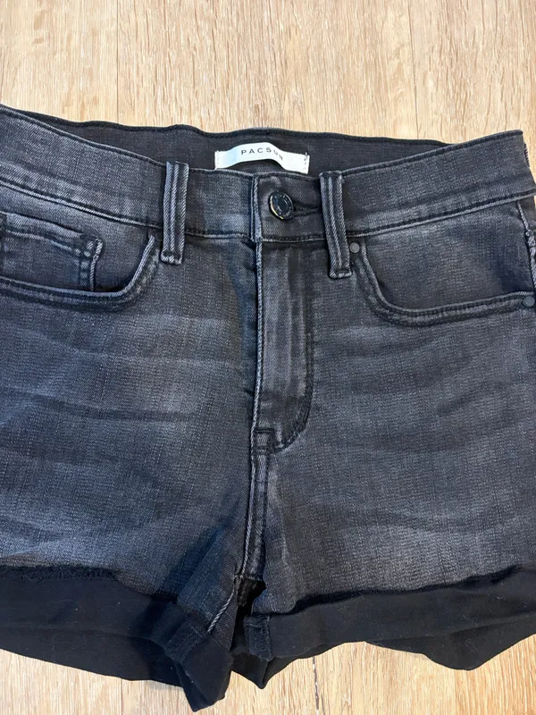 Pacsun Black Denim Jean Shorts - Image 2