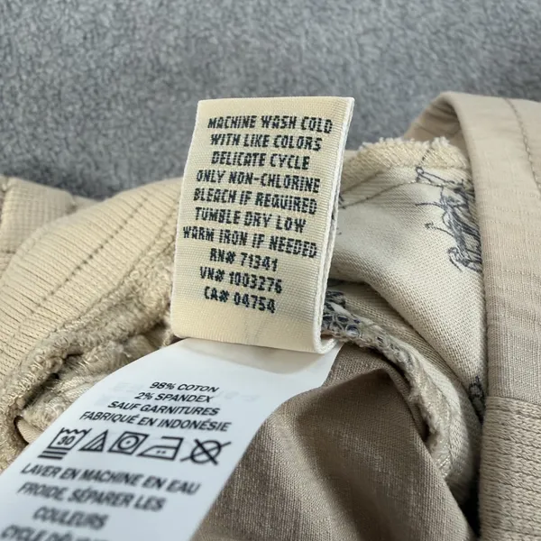 L.L.Bean Women's Small Regular Khaki Drawstring Elastic Waist Skirt Pockets - Image 8