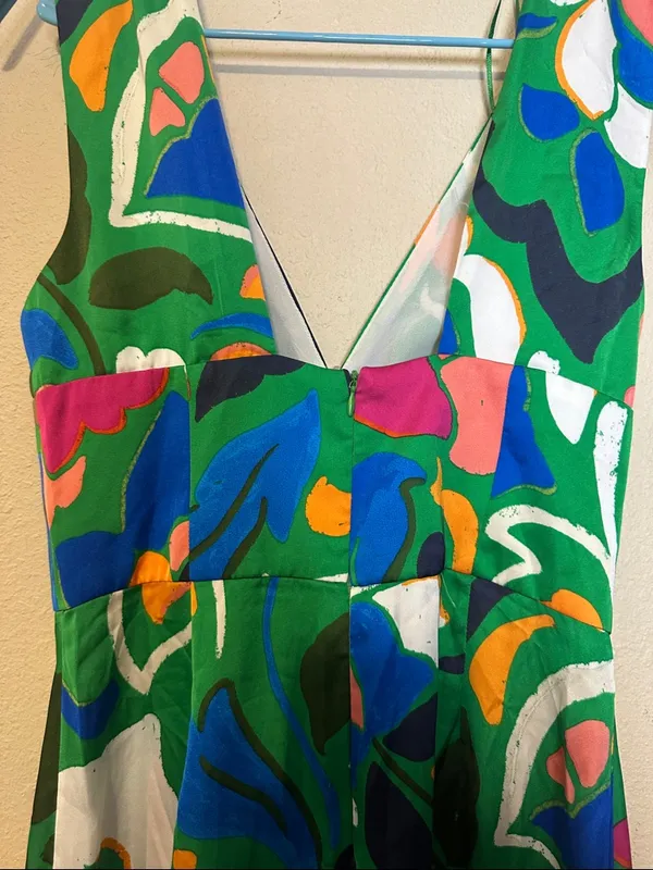 Zara Printed Jumpsuit with Knotted Straps Size XS NWT‎ - Image 10