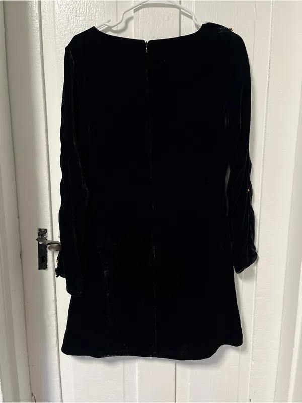 For Love & Lemons Beatrix Velvet Embellished cut out black Dress size Medium - Image 4