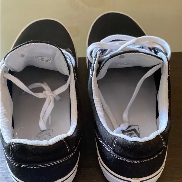 Vans Black and White Classic Sneakers - Image 6