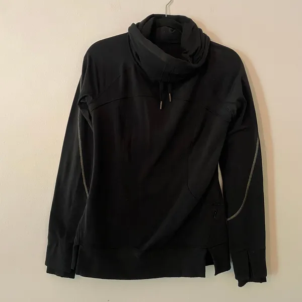 Lululemon Black Cowlneck Flurry Fighter Pullover Jacket Athleisure Women size 8 - Image 2