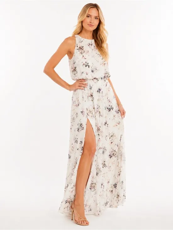 NEW Show Me Your MuMu Heather Halter Floral Maxi Dress Cottagecore S Summer - Image 2
