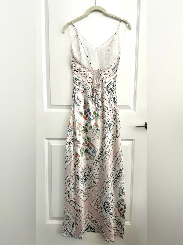 En Saison Alaia Sleeveless Slip Maxi Dress in ivory multicolor NWT Medium - Image 6