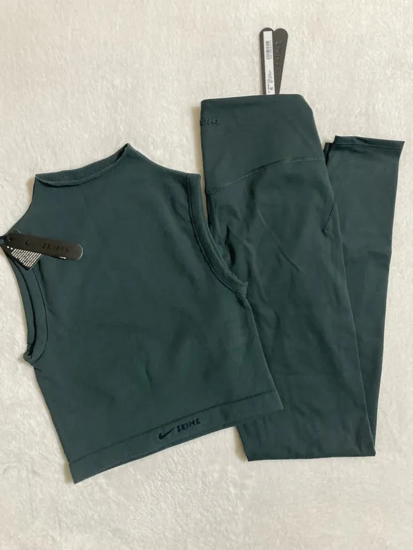 SKIMS X NIKE 26” Matte Leggings Longline Bra SET! S - Image 12